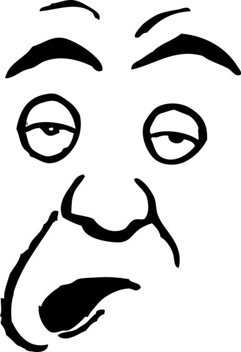 dumb face, drawing