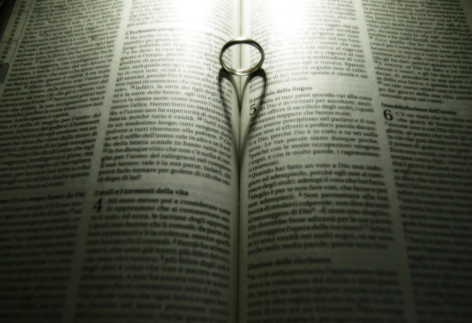 the ring on the Bible