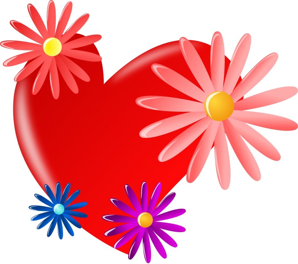 graphic image of a red heart in flowers