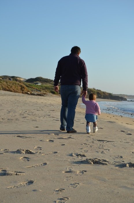 strikingly beautiful father and daughter