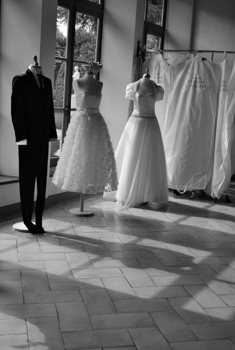 wedding salon in black and white background