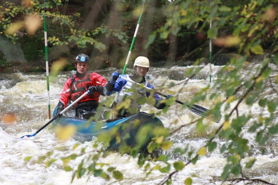 Kayaking on the canoe