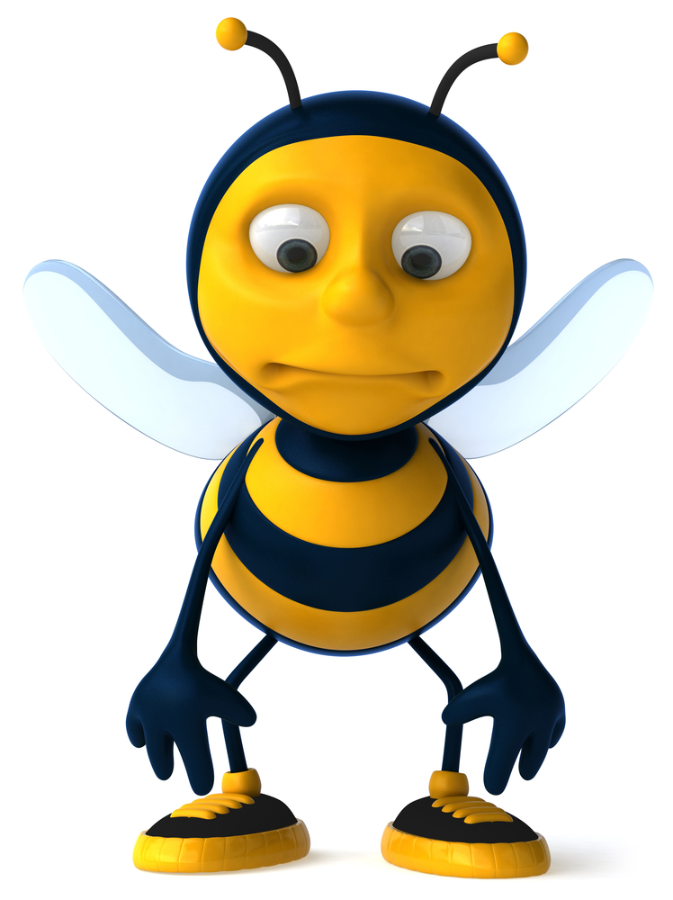 Isolated cartoon Bumble Bee free image download