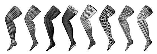 black and white textured stockings
