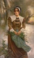 vintage photo of puritan woman
