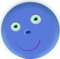Round Purple Face Vector Clip Art N2