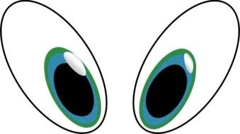 Colorful cartoon eyes clipart