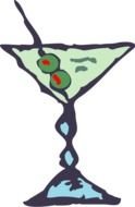 drawing of a martini glass