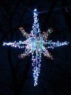 Christmas star on in the night sky