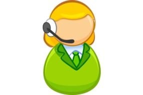 operator of Call Center, Customer Service, abstract female icon