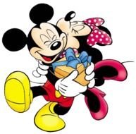 Mickey And Minnie Mouse Hugging