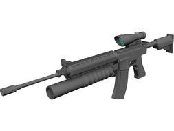 M16 Grenade Launcher drawing