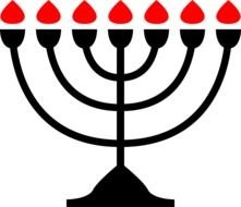 Menorah Clip Art drawing