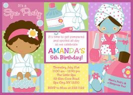 Clip art of Girls Spa Party Invitation Ideas