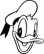Donald Duck Face Coloring Pages