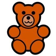 brown cute Teddy Bear drawing