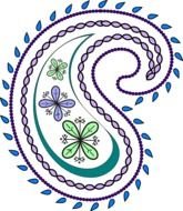 Pink Paisley Clip Art N3