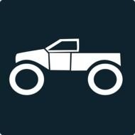 drawing of a white car on a black background