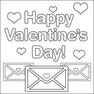 Happy Valentine's Day as a graphic illustration