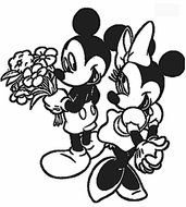 Mickey And Minnie Mouse Valentine Coloring Pages