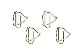 paper clips in the form of bells on a white background