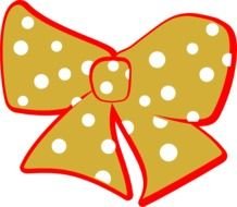 Gold Cheer Bow Clip Art N2
