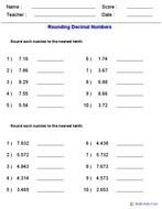 Decimal Worksheets 4th Grade