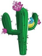 green Saguaro Cactus drawing