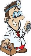 happy Doctor Clip Art drawing