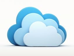 Internet Cloud, 3d blue icon
