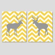 Chevron Print With Deer