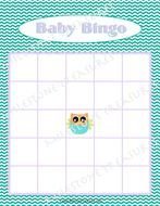 Baby Bingo Game For Instant Download Emerald Chevron Clipart Can Be