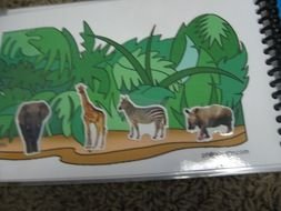 animals on a sticker as a picture for clipart