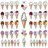 ice cream in cones