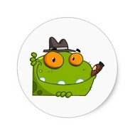 Cute Green Baby Owl Animal Cartoon Bookplate Book Stickers