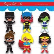 Super Hero Baby Girl Clip Art