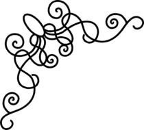 vintage black Corner Border