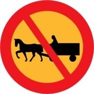 No horse Sign drawing