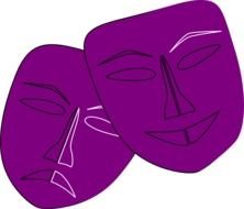 Theater Drama Masks Clip Art N5
