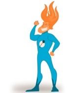 Colorful Cartoon Superhero Clipart
