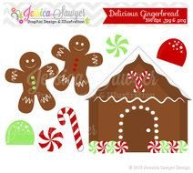 Christmas Gingerbread Man Clip Art N11