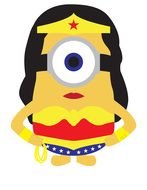drawing of Superhero Minions girl