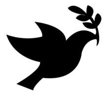 Peace Dove Clip Art Black And White
