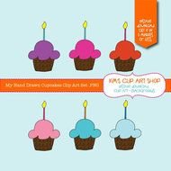 Art Set Cupcakes Clip Cupcake Clipart