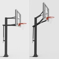 Cartoon Basketball Hoop Side View