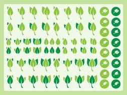 Green Leaf Icon drawing