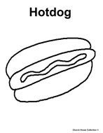 Hot Dog Coloring Pages