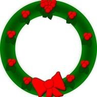 Christmas Wreath Clip Art Heart N3