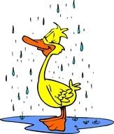 Cartoon Rain as a picture for clipart