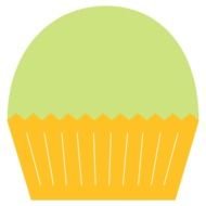 Clipart of green Cupcake